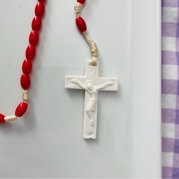 Vintage 1950’s Rosary Bead Necklace - Picture 2 of 4